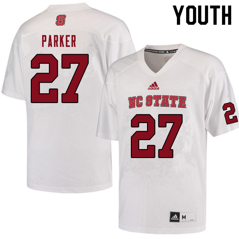 Youth #27 Jayland Parker NC State Wolfpack College Football Jerseys Sale-White